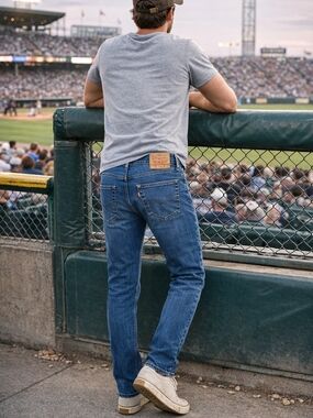 Levi’s 512 Slim Taper Jeans Mens 33x32 Blue Denim Heritage Americana Casual